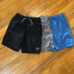 3 Gap fit boys swim trunks or all around shorts.